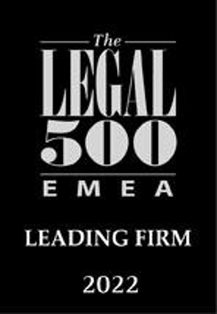 Leading Firm 2022  by EMEA Legal 500 Dispute Resolution